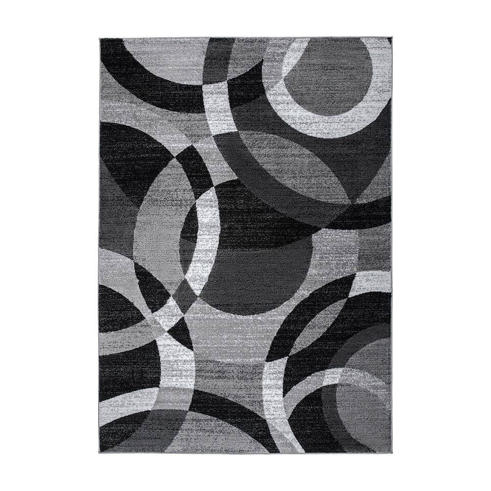 World Rug Gallery Alpine Contemporary Modern Circles Rug