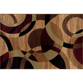 World Rug Gallery Alpine Contemporary Modern Circles Rug