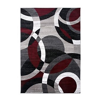 World Rug Gallery Alpine Contemporary Modern Circles Rug