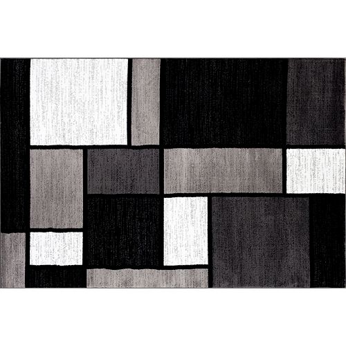 World Rug Gallery Alpine Contemporary Modern Boxes Rug