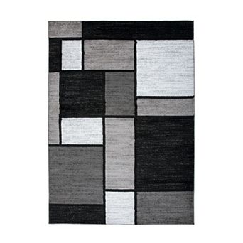 World Rug Gallery Alpine Contemporary Modern Boxes Rug