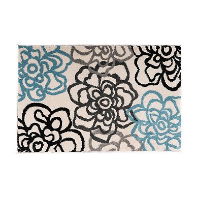 World Rug Gallery Alpine Contemporary Modern Floral Flowers Rug