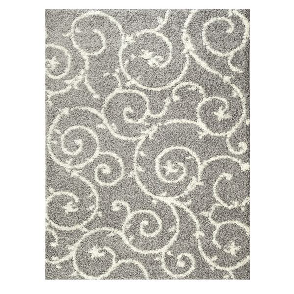 World Rug Gallery Florida Cozy Scroll Shag Rug