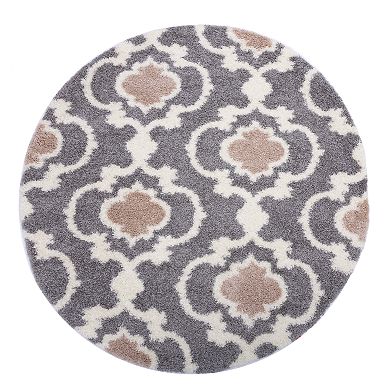 World Rug Gallery Florida Cozy Moroccan Trellis Shag Rug