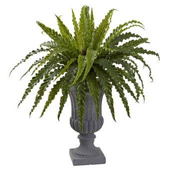 nearly natural 30 in Bird's Nest Fern Artificial Plant
