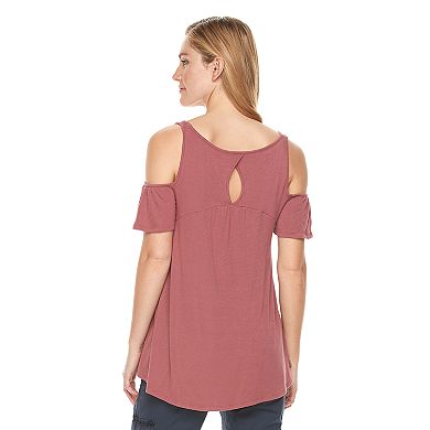 Women's Sonoma Goods For Life® Ribbed Cold-Shoulder Tee
