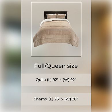 Portsmouth Home Sherpa Fleece Comforter Set