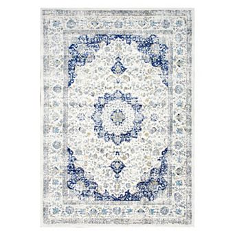 nuLOOM Bodrum Verona Framed Floral Rug - 10' x 14'