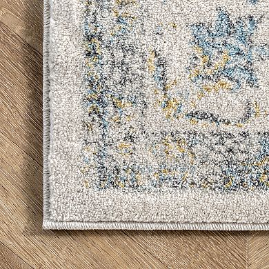 nuLOOM Bodrum Verona Framed Floral Rug - 10' x 14'