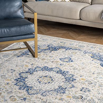 nuLOOM Bodrum Verona Framed Floral Rug - 10' x 14'