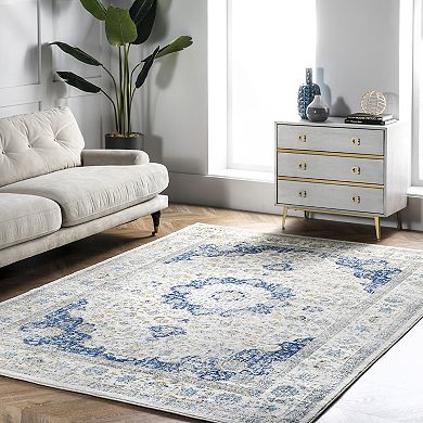 nuLOOM Bodrum Verona Framed Floral Rug - 10' x 14'