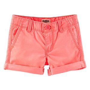 Girls 4-8 OshKosh B'gosh® Solid Twill Rolled Cuff Shorts