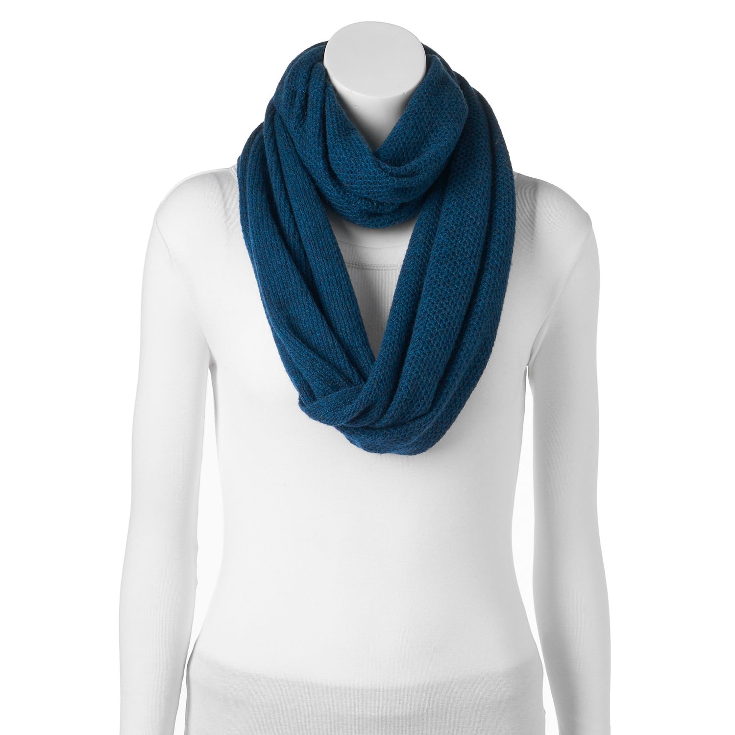 blue cashmere infinity scarf