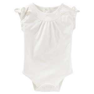 Baby Girl OshKosh B'gosh® Shirred Knot-Sleeve Bodysuit