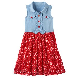 Toddler Girl Nanette Chambray Tie-Front Dress