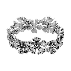 Napier Antiqued Flower Stretch Bracelet