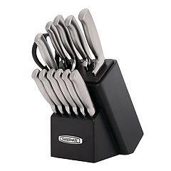 Farberware Edgekeeper Triple Riveted Knife Block Set with Built in  Sharpener, 14-Piece, White