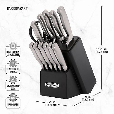 Farberware Self-Sharpening 13-pc. Knife Block Set with EdgeKeeper Technology