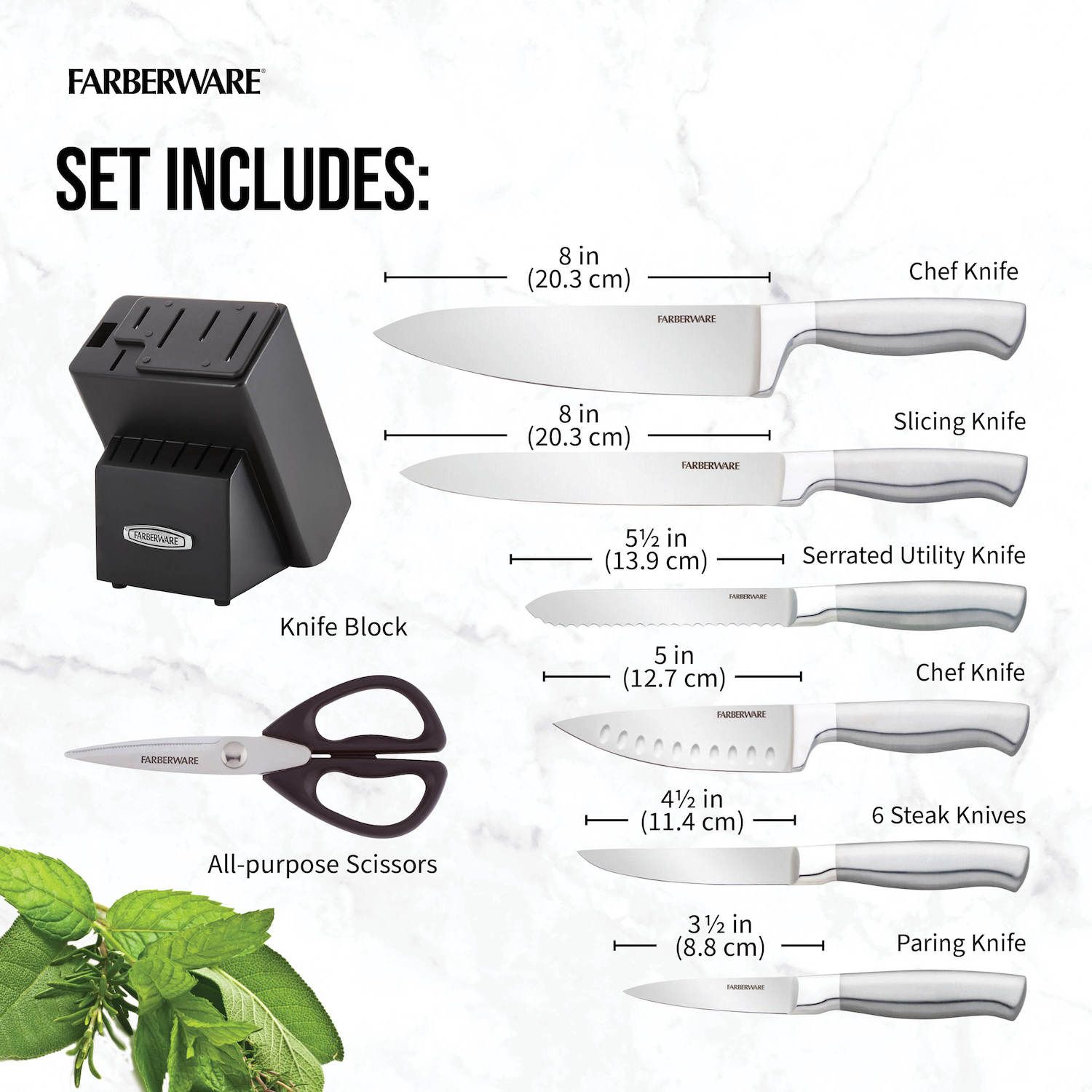 Farberware Self-Sharpening Knife Block Set - Thumbnail 5