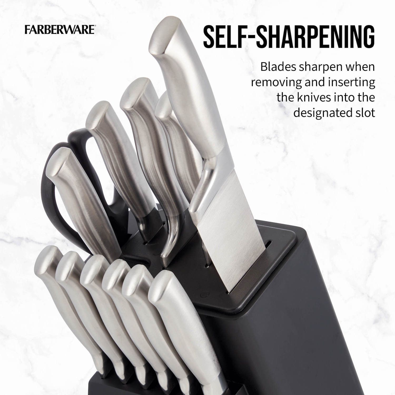 Farberware Self-Sharpening Knife Block Set - Thumbnail 3