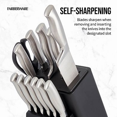 Farberware Self-Sharpening 13-pc. Knife Block Set with EdgeKeeper Technology