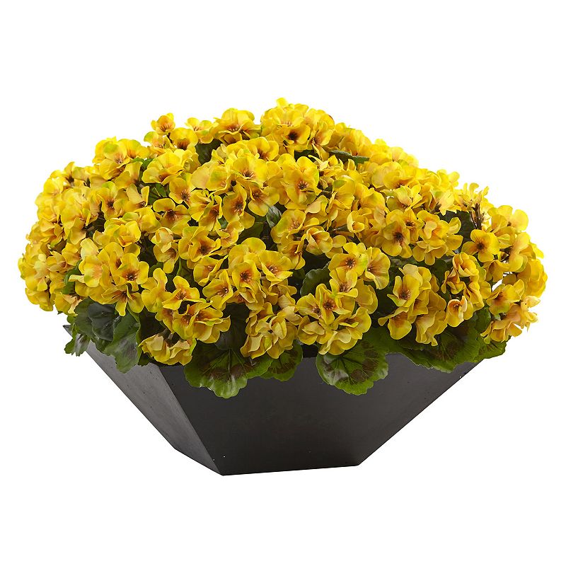 nearly natural Artificial 15-in. Geranium Plant, Yellow