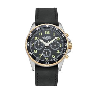 Armitron Men's Leather Watch - 20/5220BKTTBK