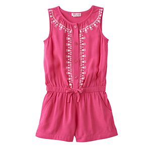 Toddler Girl Design 365 Embroidered Romper