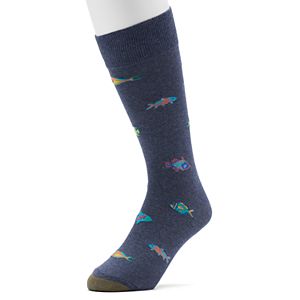 Men's GOLDTOE Tropical Fish Crew Socks