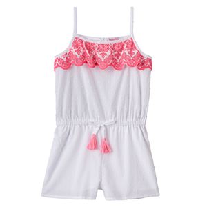 Toddler Girl Design 365 Swiss-Dot Romper