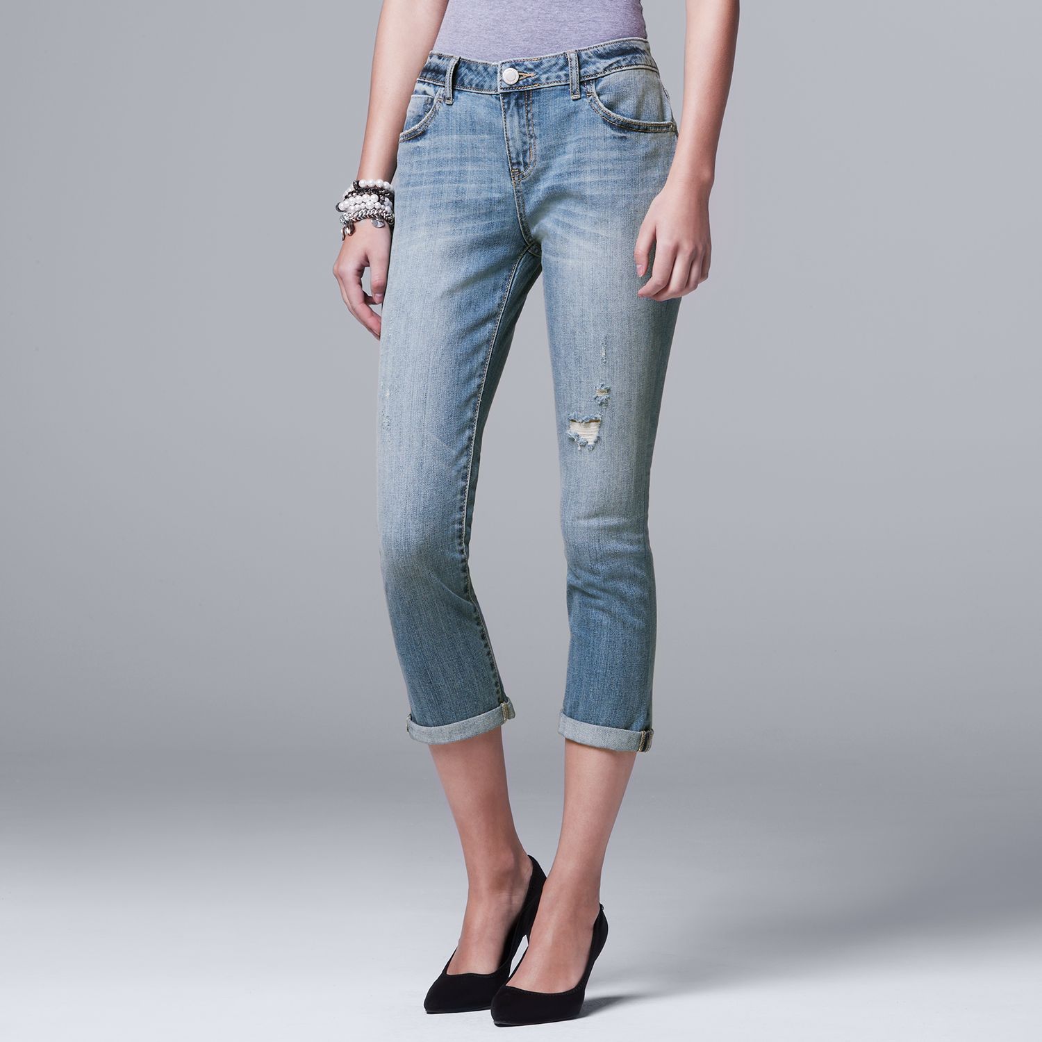 kohls vera wang capri jeans