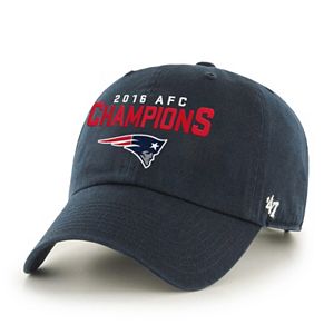 Adult '47 Brand New England Patriots 2016 AFC Champions Clean Up Adjustable Cap