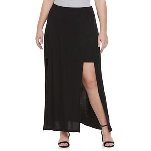 Juniors' Plus Size Candie's® Double Slit Maxi Skirt