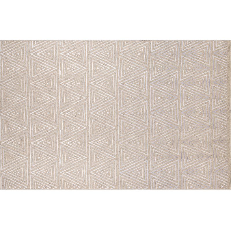 Momeni Cielo Adelpha Geometric Wool Rug, Med Grey, 5X8 Ft