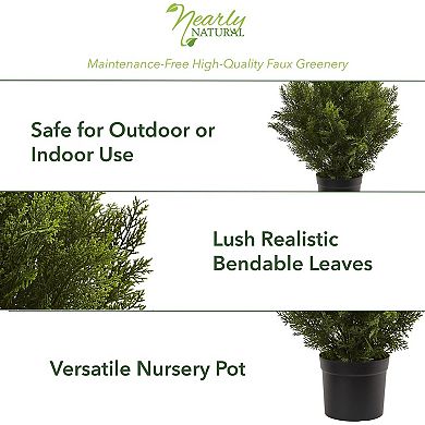 nearly natural Artificial 2-ft. Cedar Bush