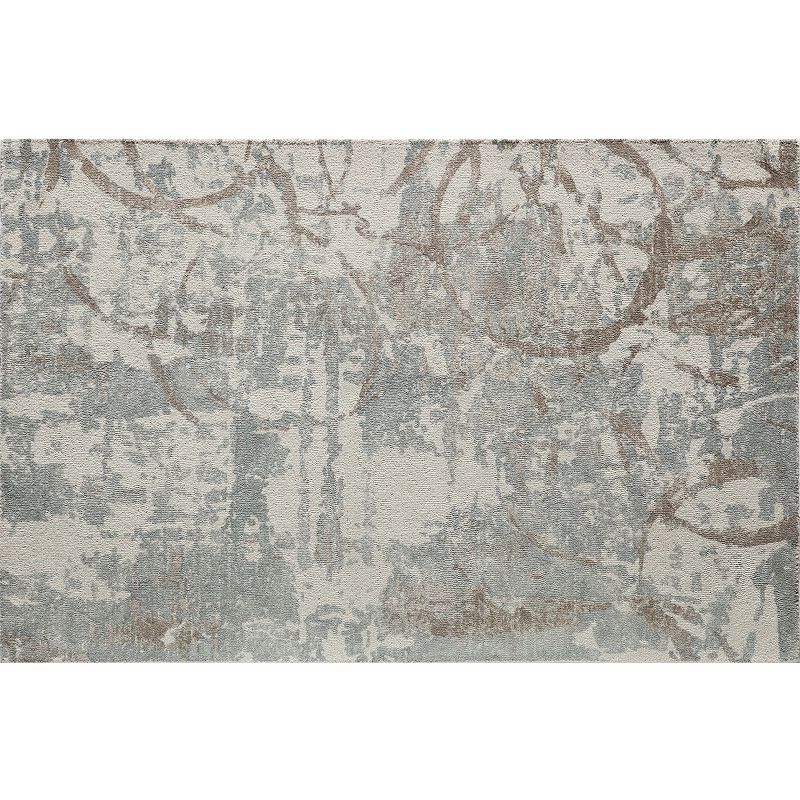 Momeni Illusions Beatrix Abstract Wool Rug, Med Beige, 7.5X9.5 Ft