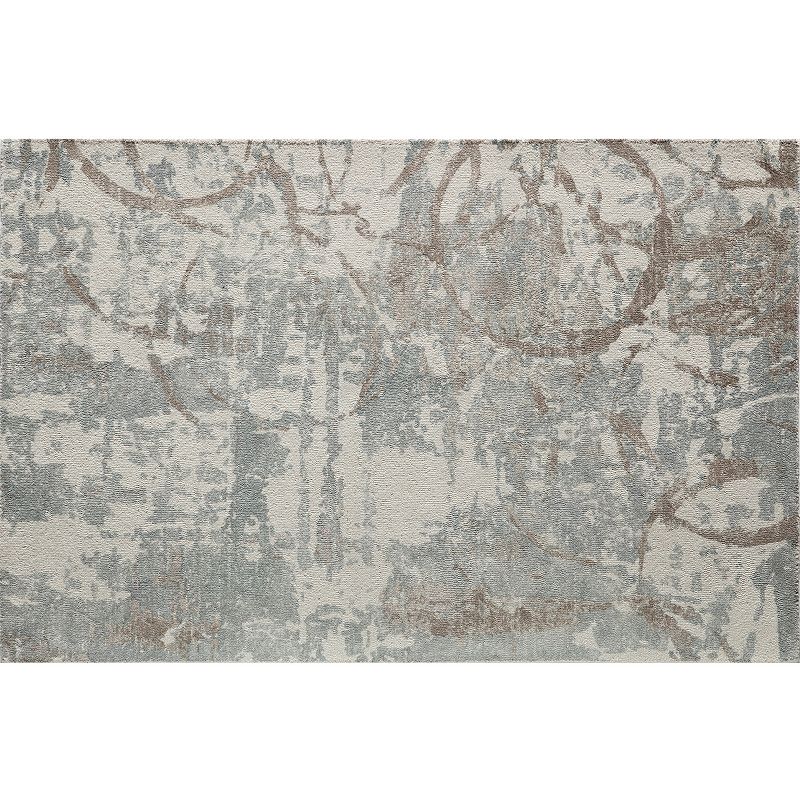 Momeni Illusions Beatrix Abstract Wool Rug, Med Beige, 2X8 Ft