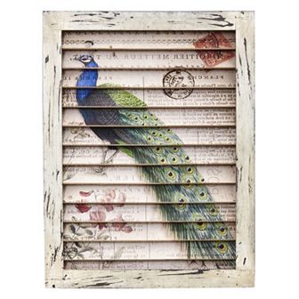 nearly natural Peacock Window Shutter Wall Decor