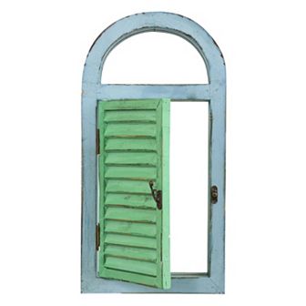 nearly natural Vintage Window Shutter & Mirror Wall Decor