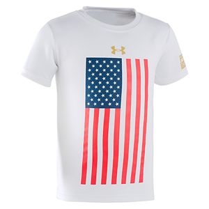 Boys 4-7 Under Armour Logo Patriotic Flags Graphic Tee