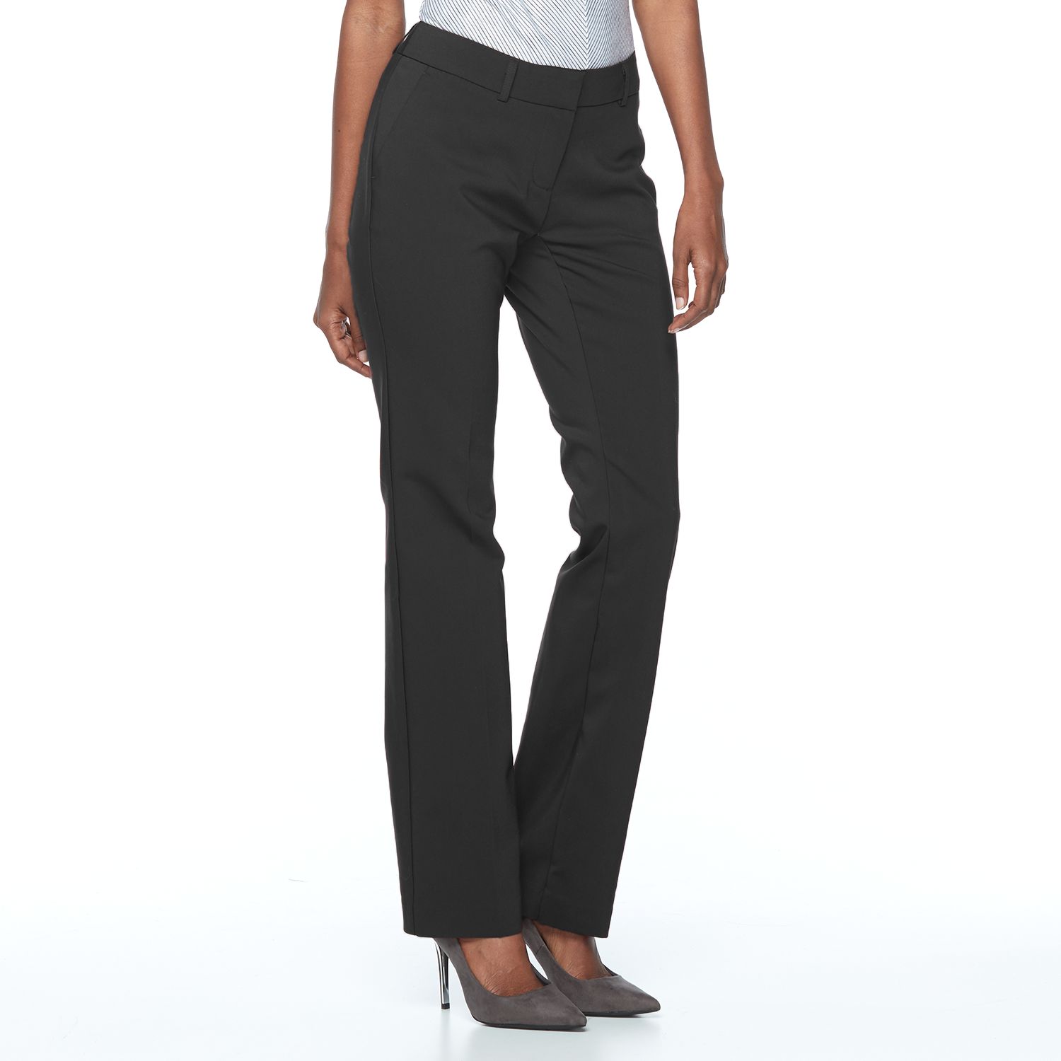 mid rise black pants