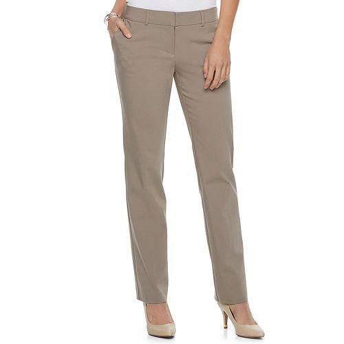 Women's Apt. 9® Torie Midrise Modern Fit Straight-Leg Dress Pants