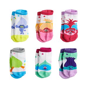 Toddler Girl Dreamworks Trolls 6-pk. Poppy Glittery Low-Cut Socks