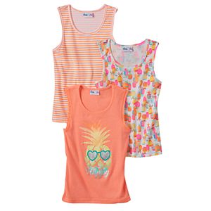 Girls 4-6x Freestyle Revolution 3-pk. Print, Stripe & Graphic Tank Tops Set