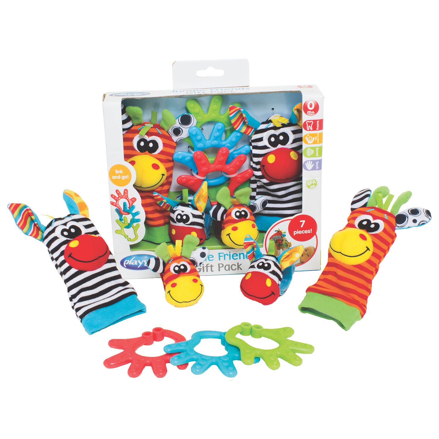 playgro jungle wrist rattle and foot finder set