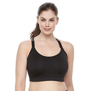 Plus Size Tek Gear® Medium Support Adjustable Front Strap Bra