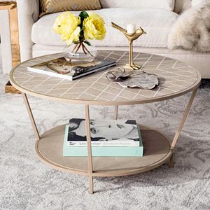 Safavieh Couture Textured Round Coffee Table