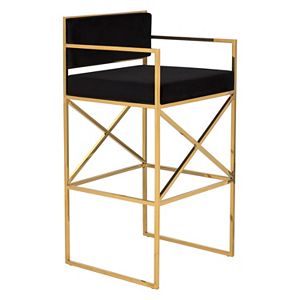 Safavieh Couture Velvet Arm Bar Stool