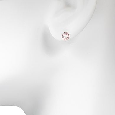 LC Lauren Conrad Cubic Zirconia Heart & Flower Nickel Free Stud Earring Set