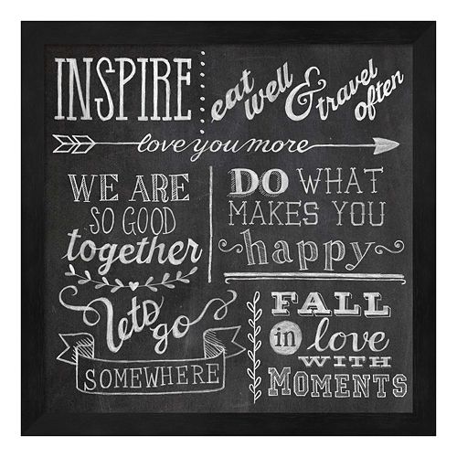 Inspiration Chalkboard III Framed Wall Art